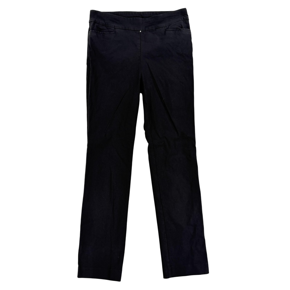 Chico's Dress Pants Womens 0.5R/6‎ Black Skinny Pull On Stretch Work Office
